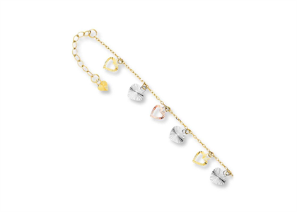 Three Tone Plated | Charm Anklets